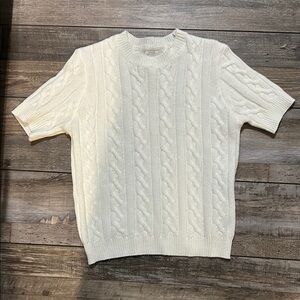 Cream Cable Knit Sweater shirt